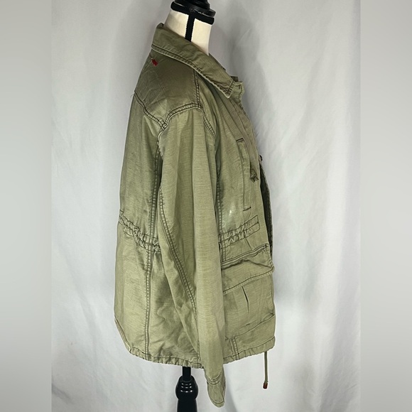 Gap (Red) Faded Olive Field Jacket Style w/Full Snap Closure - Picture 5 of 11